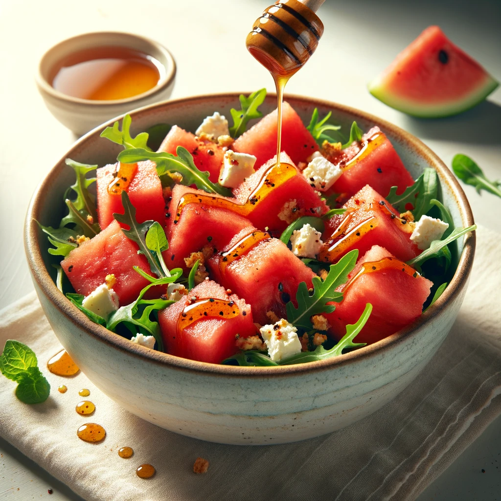 HOT HONEY WATERMELON SALAD